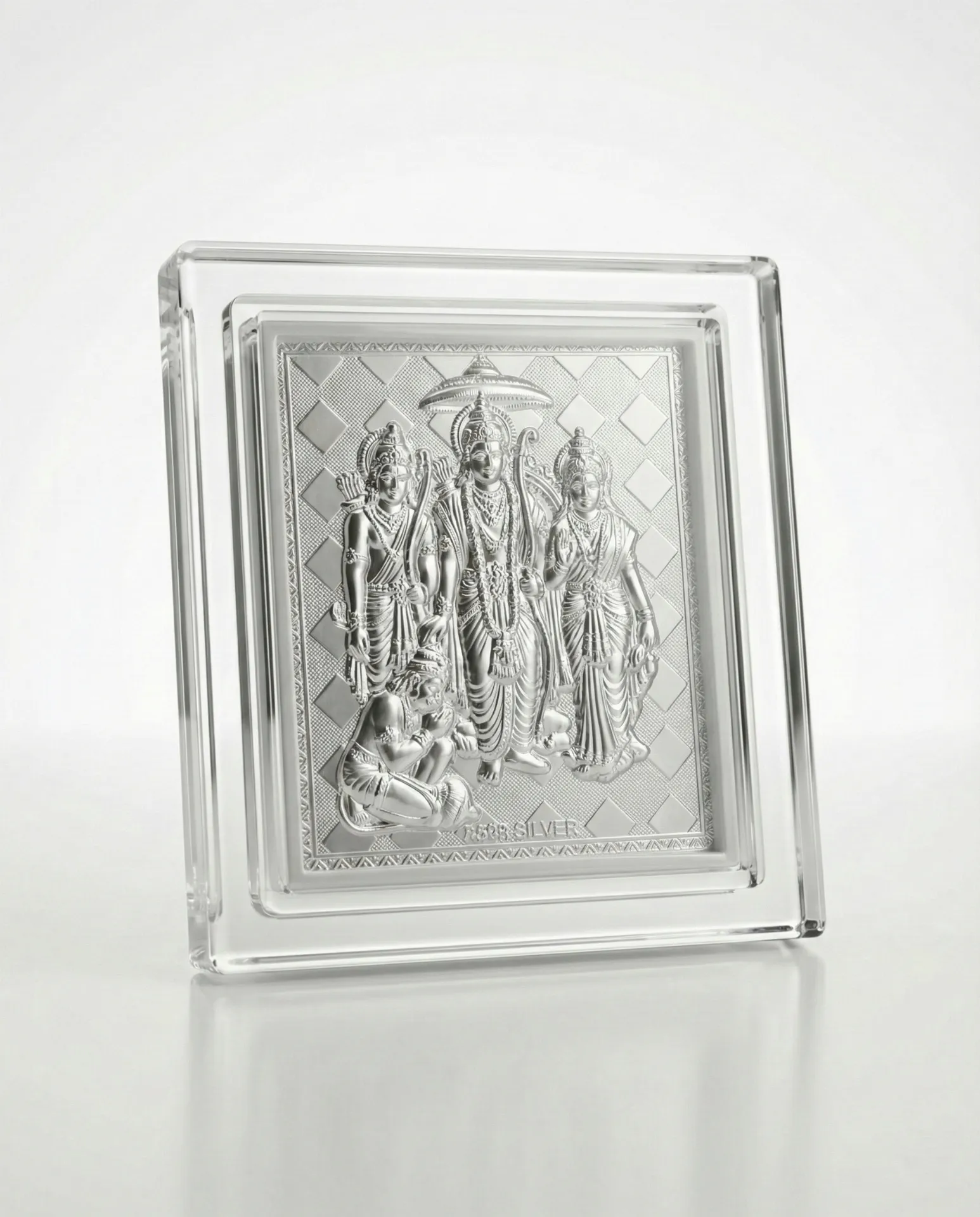 Silver-plated Ram darbar small 