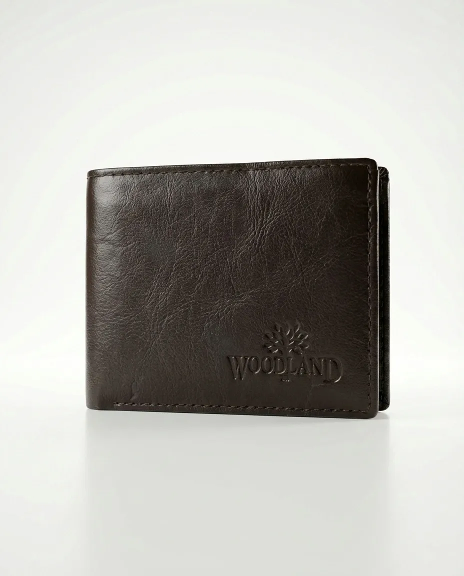 Woodland black bi-fold wallet