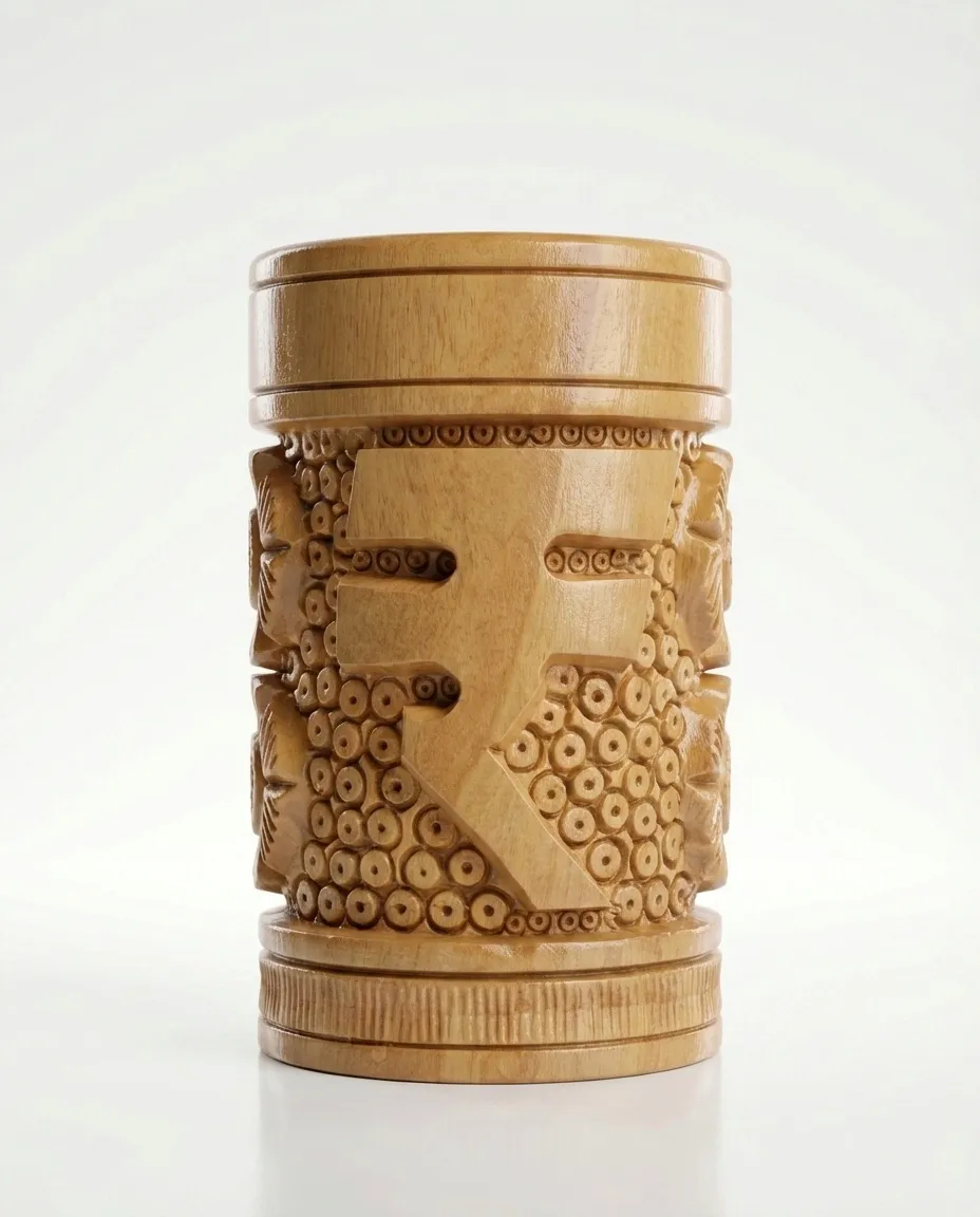 Handcrafted wooden pen holder