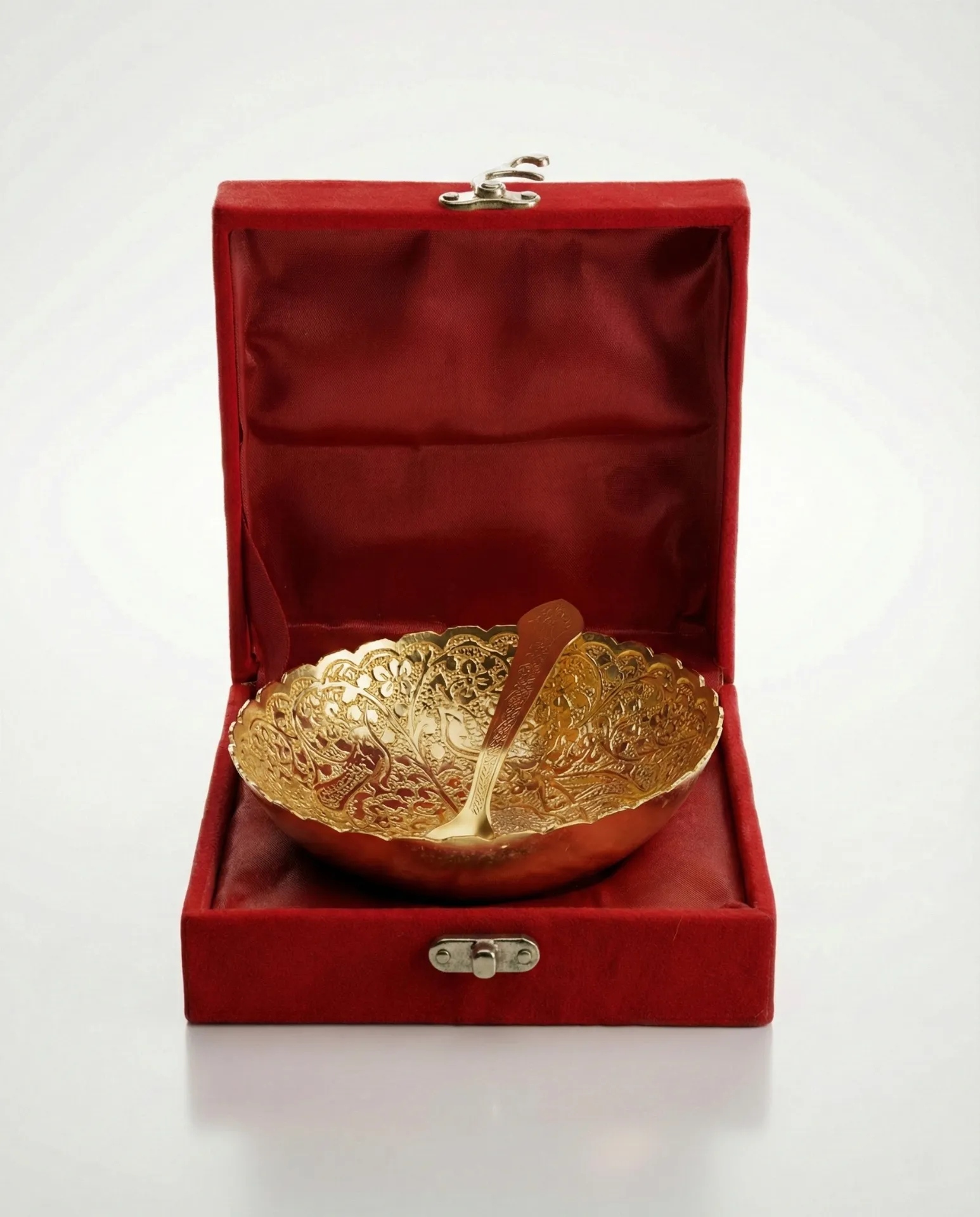 German silver single bowl and spoon set 