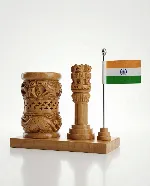  Handcrafted wooden desk organizer  