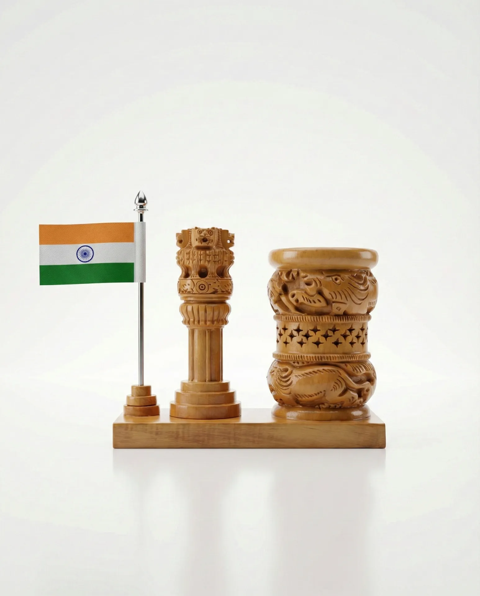  Handcrafted wooden desk organizer  