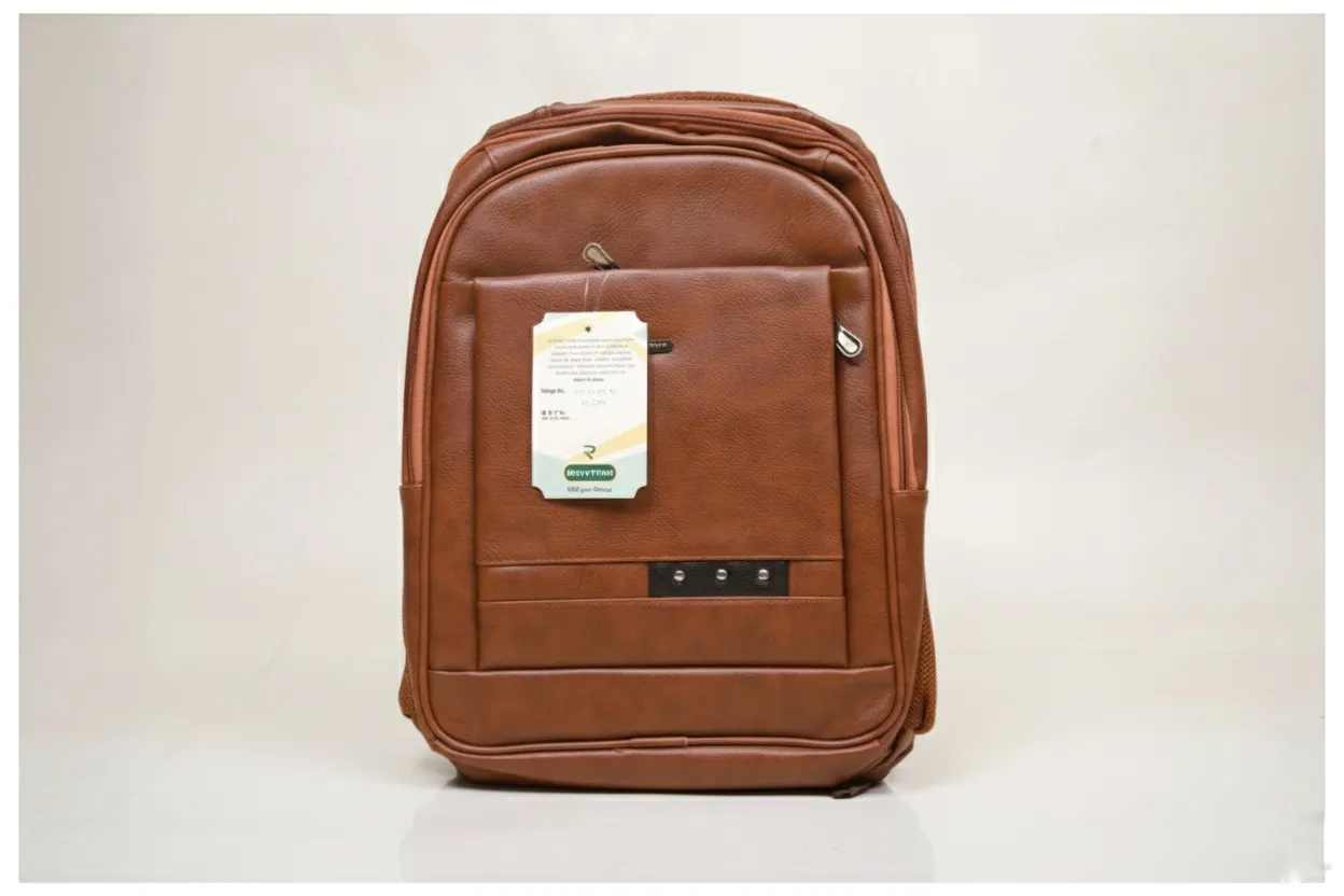 "RHYTHM" branded faux leather backpack 