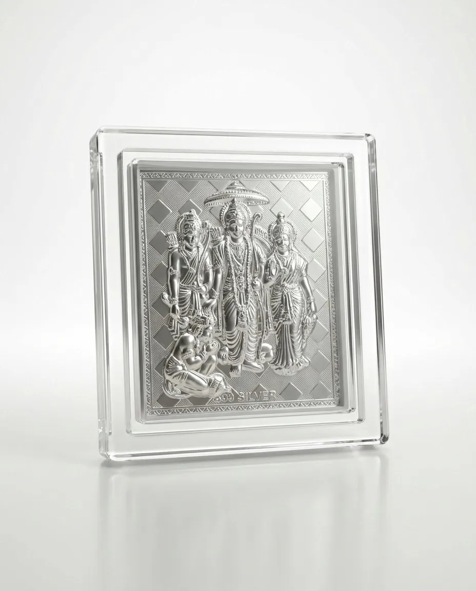 Silver-plated Ram darbar small 